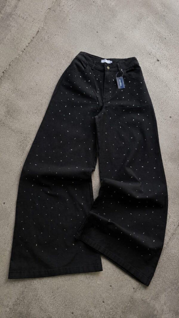 Jean wideleg strass