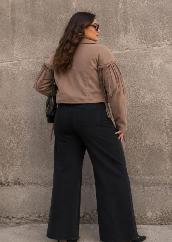 Chaqueta gamuza flecos