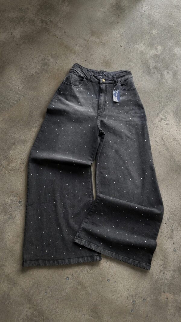 Jean wideleg strass