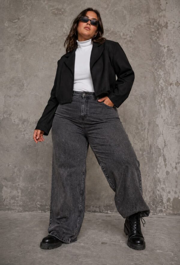 Jean wideleg grey