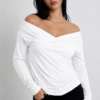 Blusa camiseta v cruzada
