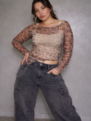 Blusa print asimetrica