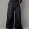 Jean wideleg strass