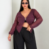 Blusa tul con hebilla V