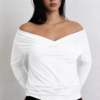 Blusa camiseta v cruzada