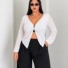 Blusa tul con hebilla V