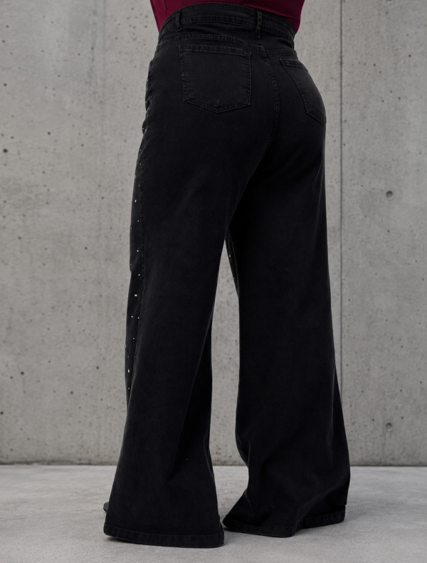 Jean wideleg strass