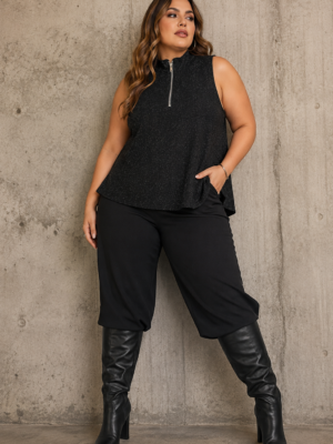 Musculosa cierre lurex